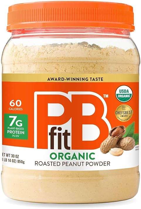 PBfit 30 Ounce Organic Peanut Butter Powder, Powdered Peanut Spread from Real Roasted Pressed Peanuts, 7g of Protein 7% DV, Gluten-Free, 60 calories, 87% less fat (Pack of 1) - Image 1
