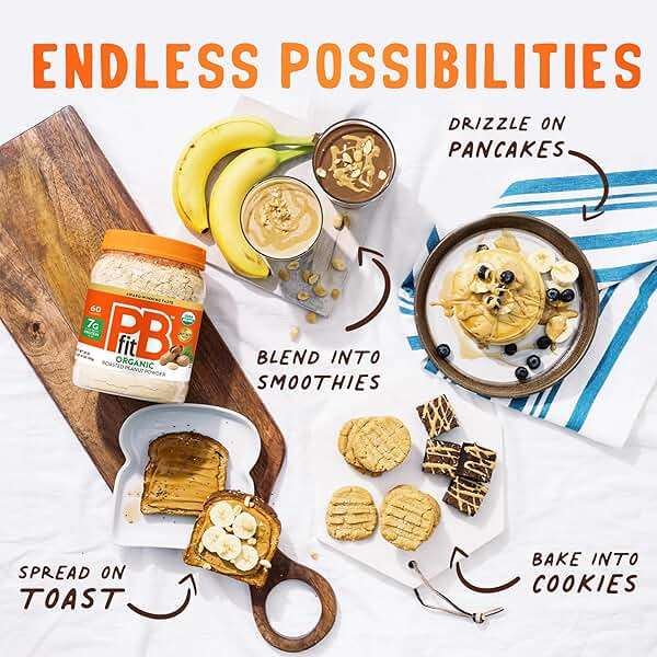 PBfit 30 Ounce Organic Peanut Butter Powder, Powdered Peanut Spread from Real Roasted Pressed Peanuts, 7g of Protein 7% DV, Gluten-Free, 60 calories, 87% less fat (Pack of 1) - Image 6