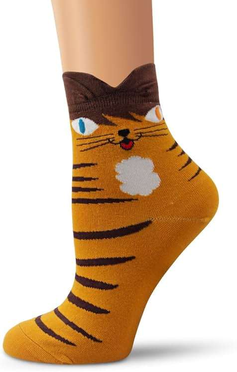 Ambielly Cute Animal Design Women's Socks Casual Cotton Crew Socks - Image 3