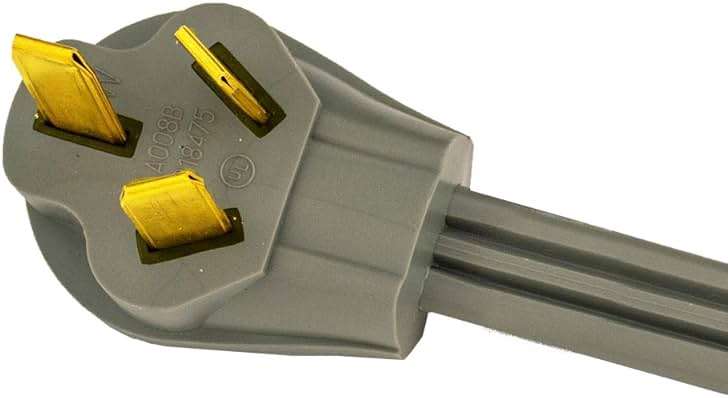 Eastman 3-Prong Electric Range Cord, 40 Amps, 4 Foot Length, Grey, 61256 - Image 4