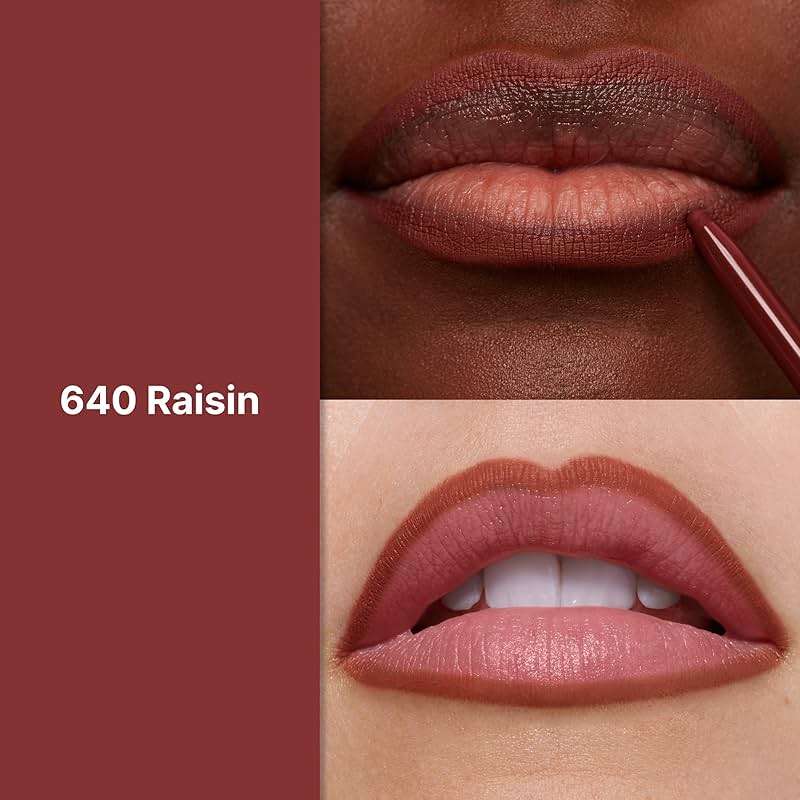 REVLON Colorstay Lip Liner Makeup with Built-in-Sharpener, Longwear Rich Warm Deep Plum Shade, Smooth Application, 640 Raisin, 0.01 oz - Image 2