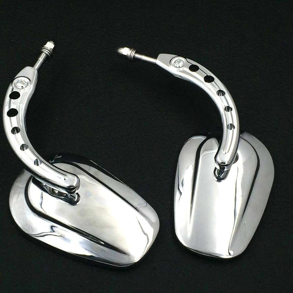 HTTMT MT398B-CD Chrome Big Mirrors Compatible with 1984 and up Harley Davidson - Image 3