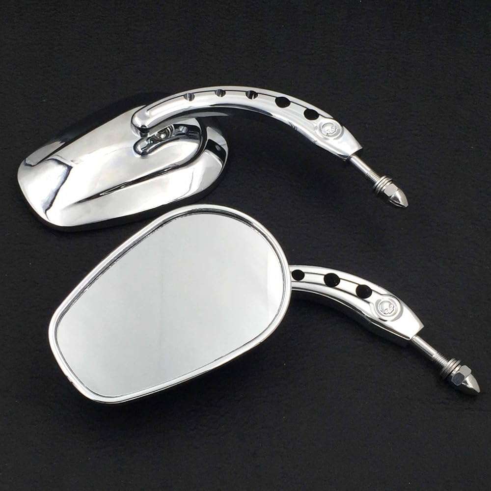 HTTMT MT398B-CD Chrome Big Mirrors Compatible with 1984 and up Harley Davidson - Image 5