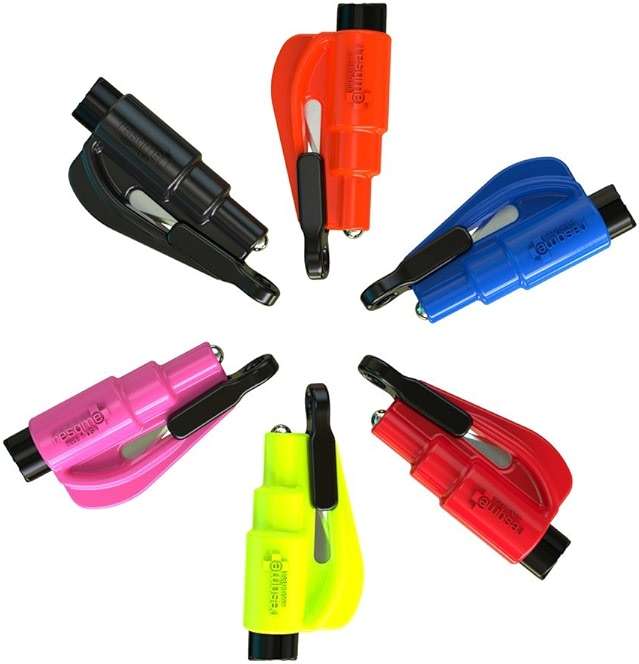 resqme The Original Compact Emergency Keychain Car Escape Tool, Seatbelt Cutter and Window Breaker, Made in USA, Pack of 2 - Image 2
