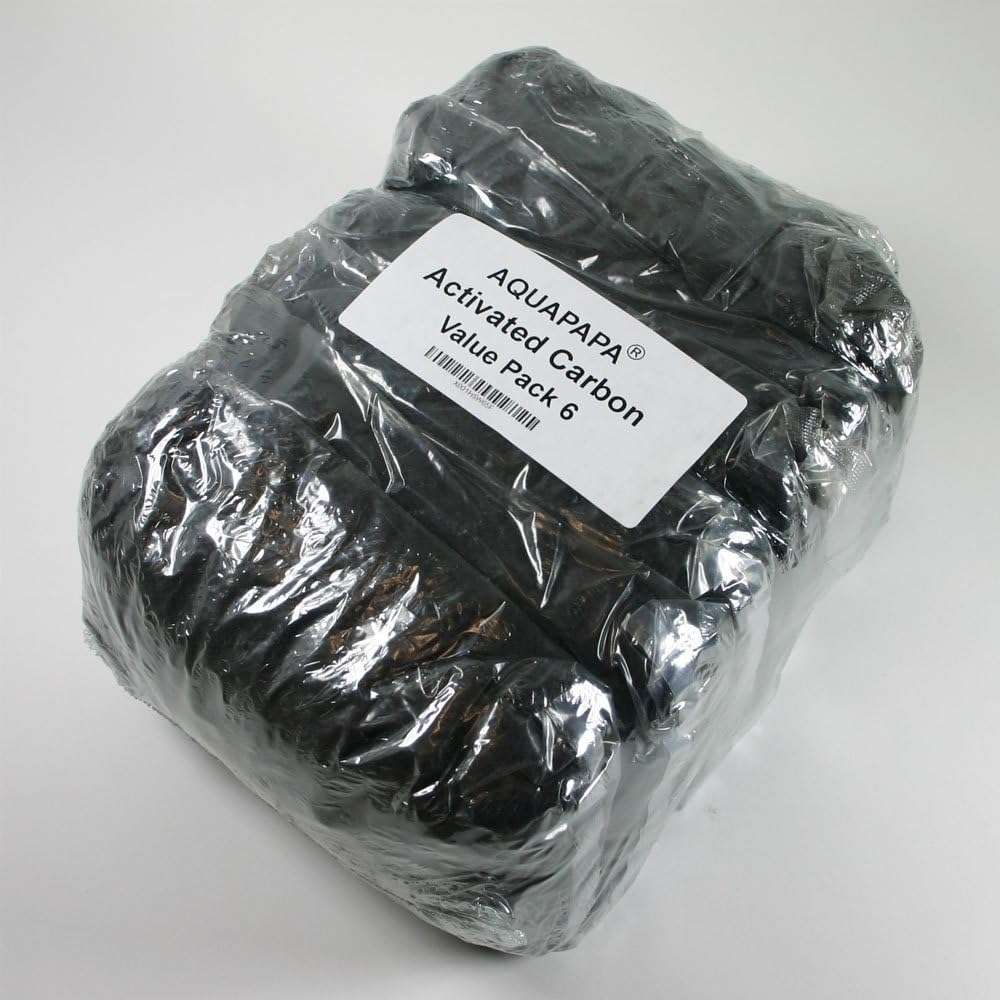 Aquapapa 6 lbs Carbon Charcoal Filter Media Pellets in 6 Mesh Bags for Aquarium Fish Tanks - Image 2