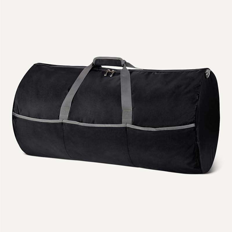 Amazon Essentials Extra Large Foldable Nylon Duffel Bag for Travel/Storage with Zippered Pockets, 32.4", 150L, 50-LBS Capacity, Black (Previously Amazon Basics) - Image 5