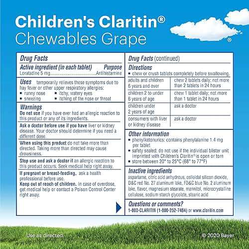 Claritin 24 Hour Allergy Chewables for Kids, Non Drowsy Allergy Relief, 30 Count - Image 10