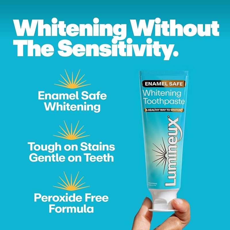 Lumineux Teeth Whitening Toothpaste 2 Pack Peroxide Free Enamel Safe for Sensitive Whiter Teeth, Fluoride Free, No Alcohol, Artificial Colors, SLS Free Dentist Formulated - 3.75 Oz - Image 5