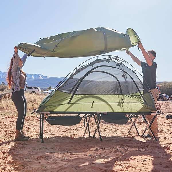 Teton Outfitter Camping Cot, Heavy-Duty Oversized Folding Cot for Adults, Comfortable Elevated Sleeping Bed, Easy Setup - Image 7