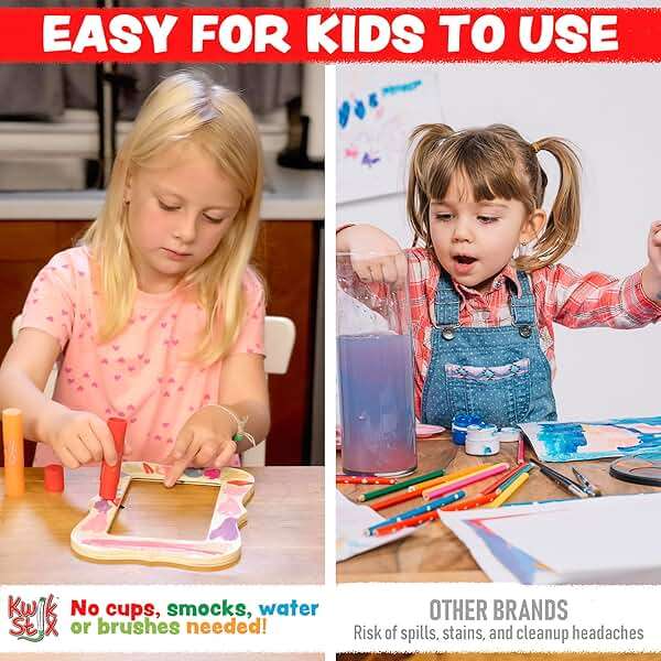 Kwik Stix Solid Tempera Paint Sticks, 24 Colors, Washable Paint Sticks for Kids, Non-Toxic, Quick Drying, Allergen Free, Comes in Classic, Metallic, & Neon Colors, Ideal for Kids and Toddlers - Image 6