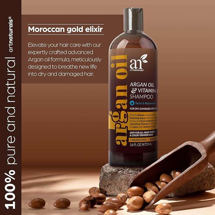 artnaturals Argan Hair Growth Shampoo - (16 Fl Oz / 473ml) - Sulfate Free - Treatment for Hair Loss, Thinning & Regrowth - Men & Women - Infused with Biotin, Argan Oil, Keratin, Caffeine - Image 6