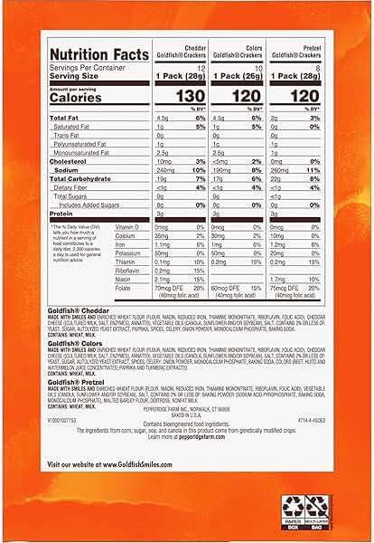 Goldfish Crackers Big Smiles Variety Pack with Cheddar, Colors, and Pretzels, Snack Packs, 30 Ct - Image 7