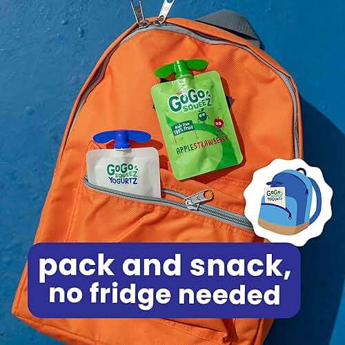 GoGo squeeZ yogurtZ Banana, 3 oz (Pack of 4), Kids Snacks Made from Real Yogurt and Fruit, Pantry Friendly, No Fridge Needed, Gluten Free and Nut Free, Recloseable Cap, BPA Free Pouches - Image 6