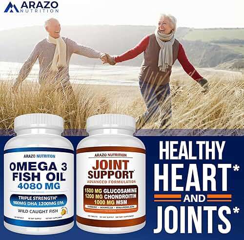 Arazo Nutrition Wild Caught Omega-3 Fish Oil Concentrate – 4,080mg per Serving – High EPA 1200mg & DHA 900mg – 120 Burpless Lemon Softgels - Image 7