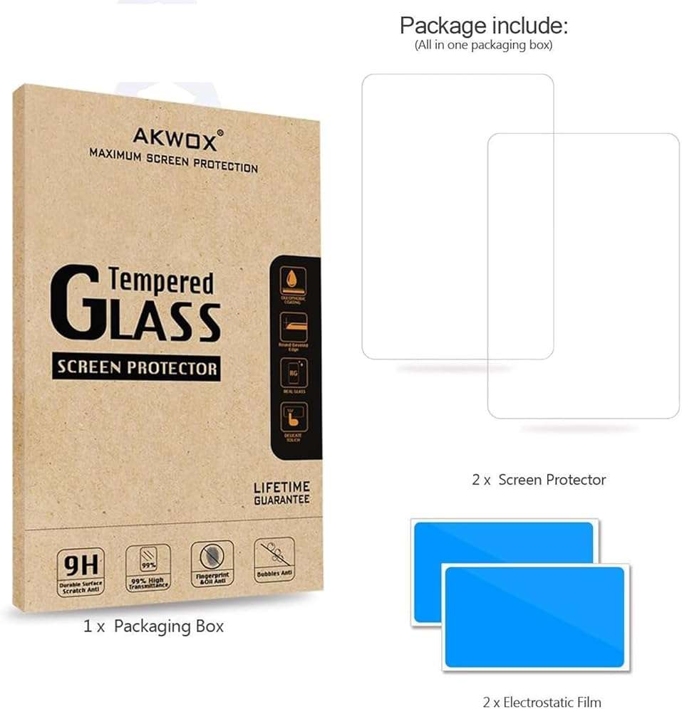 AKWOX Screen Protector Compatible with PS Vita 1000 (Pack of 2), Premium HD Clear 9H Tempered Glass Screen Protective Film High Clarity Touch Accuracy - Image 4