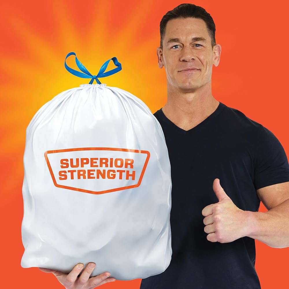 Hefty Strong 13 Gallon Trash Bags, Tall Kitchen, Drawstrings, Durable Closure, Resists Leaks, Punctures, Tears, White, Unscented, 90 Count - Image 4
