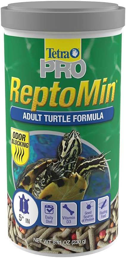 Tetra TetraFauna PRO ReptoMin Pro Sticks Adult Turtle Formula Daily Diet for Aquatic Turtles, 8.11 oz - Image 1