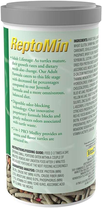 Tetra TetraFauna PRO ReptoMin Pro Sticks Adult Turtle Formula Daily Diet for Aquatic Turtles, 8.11 oz - Image 5