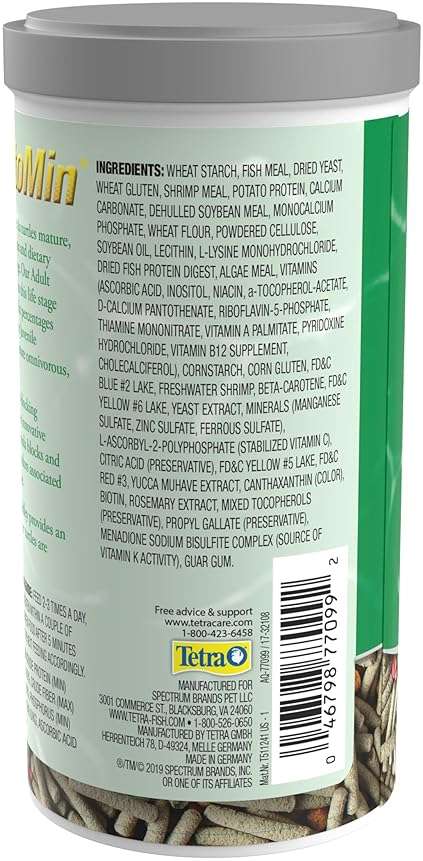 Tetra TetraFauna PRO ReptoMin Pro Sticks Adult Turtle Formula Daily Diet for Aquatic Turtles, 8.11 oz - Image 6