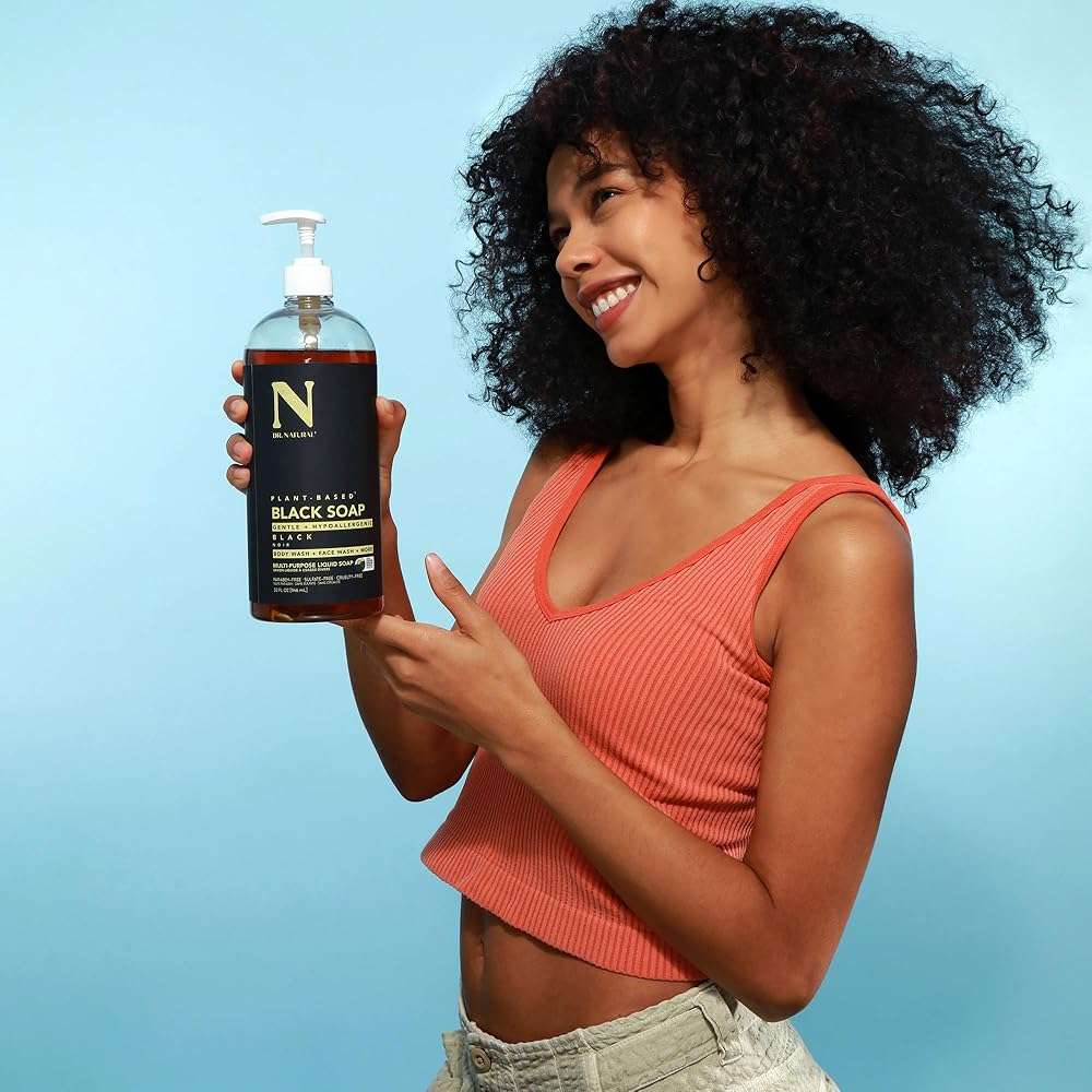 Dr. Natural Multi-Purpose Black Liquid Soap - Natural West African Body Wash - Gentle Hand Soap and Body Soap - Deep Moisturizer, Fights Acne - 32 oz - Image 5