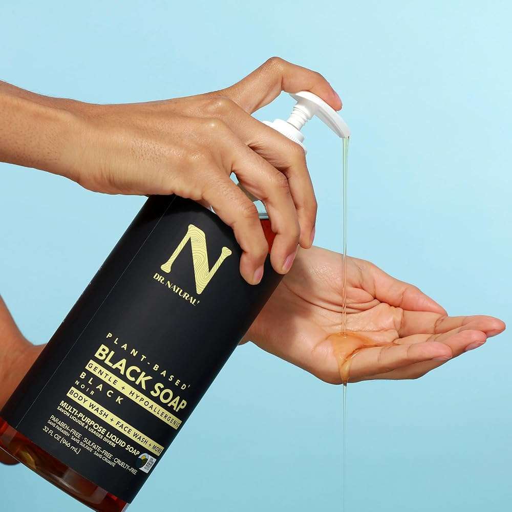 Dr. Natural Multi-Purpose Black Liquid Soap - Natural West African Body Wash - Gentle Hand Soap and Body Soap - Deep Moisturizer, Fights Acne - 32 oz - Image 7