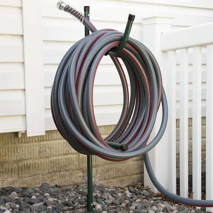 Water Hose Holder - Easy-to-Install Garden Hose Storage Metal Rack with Stake - Outdoor Freestanding Reel for Yard or Landscaping by Stalwart - Image 2