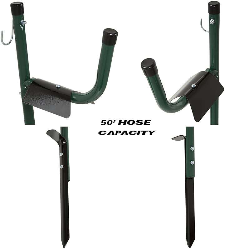 Water Hose Holder - Easy-to-Install Garden Hose Storage Metal Rack with Stake - Outdoor Freestanding Reel for Yard or Landscaping by Stalwart - Image 4