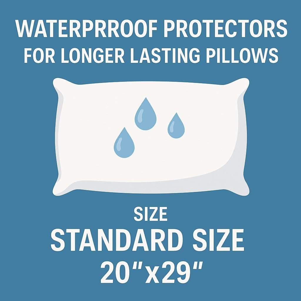 4 Pack Deluxe Zippered Vinyl Pillow Covers - Waterproof Protectors for Longer Lasting Pillows. Standard Size 20"x29". Ideal for Home, Hotel and Hospital use. - Image 4
