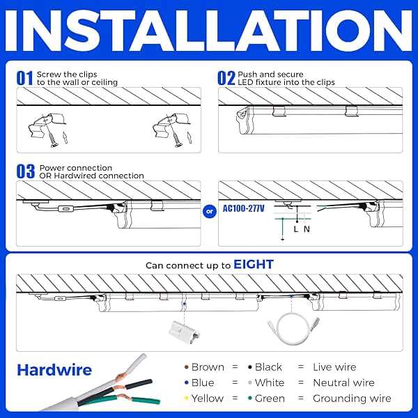 Barrina (6 Pack LED T5 Integrated Single Fixture, 4FT, 2200lm, 6500K Super Bright White, 20W Utility LED Shop Light, Ceiling and Under Cabinet Light, Corded Electric with ON/Off Switch, ETL Listed - Image 9