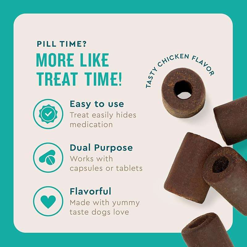 VetIQ Pill Treats Advanced Formula for Dogs, Chicken Flavor Soft Chews, Made in the USA, 30 Count - Image 4