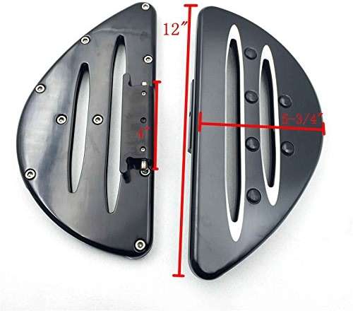 HTT Motorcycle Front Rear Black CNC Driver Passenger Stretched Floorboards For Harley Davidson Heritage Tour Glide Classic Tri Glide Ultra Ultra Limited - Image 4