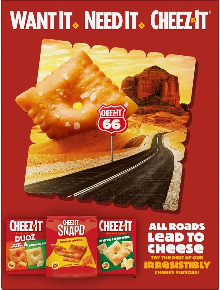 Cheez-It Grooves Crunchy Cheese Crackers, Snack Crackers, Lunch Snacks, Family Size, Sharp White Cheddar, 17oz Box (1 Box) - Image 10