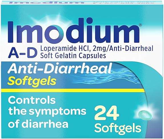Imodium A-D Anti-Diarrheal Softgels with 2mg Loperamide Hydrochloride for Fast Acting Diarrhea Symptom Relief On the Go in Travel Size Softgels for Adults 12+, 24 Ct - Image 1