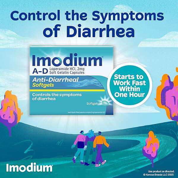 Imodium A-D Anti-Diarrheal Softgels with 2mg Loperamide Hydrochloride for Fast Acting Diarrhea Symptom Relief On the Go in Travel Size Softgels for Adults 12+, 24 Ct - Image 2