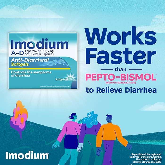 Imodium A-D Anti-Diarrheal Softgels with 2mg Loperamide Hydrochloride for Fast Acting Diarrhea Symptom Relief On the Go in Travel Size Softgels for Adults 12+, 24 Ct - Image 6