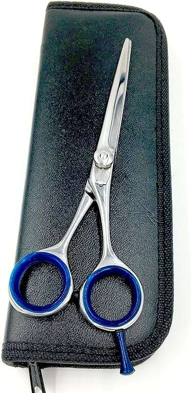 Deluxe 6 inch Professional Barber Scissors for Hair Cutting and Beard & Mustache Trimming - Includes Tension Adjuster & Carrying Case - Image 2