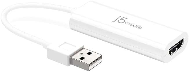 j5create USB to HDMI Display Adapter- USB to HDMI 1080P Cable Converter Adapter for Windows (JUA195) - Image 1