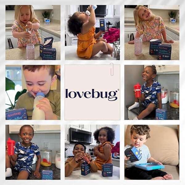 LOVEBUG Kids Probiotic Powder with Prebiotic Fiber - Toddler Immunity Support & Constipation Relief - USDA Organic Probiotics for Childrens Gut & Digestive Health (Ages 1-4) - 30 Pack (Unflavoured) - Image 8