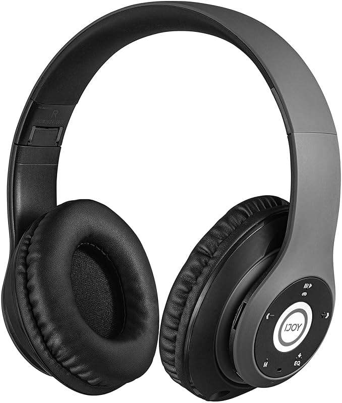 iJoy Bluetooth Headphones Over Ear, Wireless and Wired Foldable Headset Built-in Microphone - (Stealth) Adults Kids Men Women - Audifonos Auriculares Inalambricos - Image 7