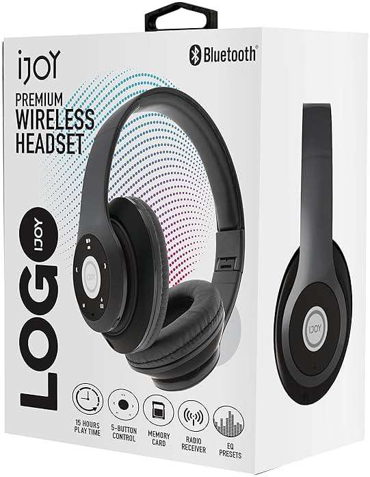 iJoy Bluetooth Headphones Over Ear, Wireless and Wired Foldable Headset Built-in Microphone - (Stealth) Adults Kids Men Women - Audifonos Auriculares Inalambricos - Image 8