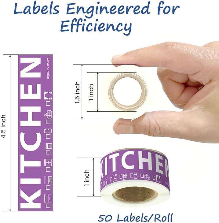 600 Home Moving Labels for 3 Bedroom House — 12 Color-Coded Room Labels (50 Each) + Fragile Stickers for Moving Boxes, Supplies, Wardrobe Boxes, Apartment Moves - Image 2