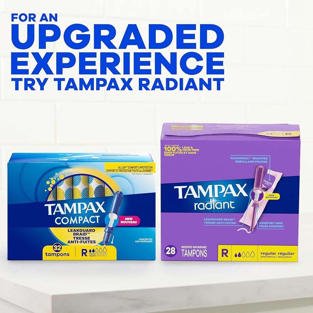 Tampax Compact Pearl Tampons Multipack, with LeakGuard Braid & Extendable Applicator, Regular/Super Absorbency, Compact Extendable Applicator, Unscented, 30 Count - Image 11