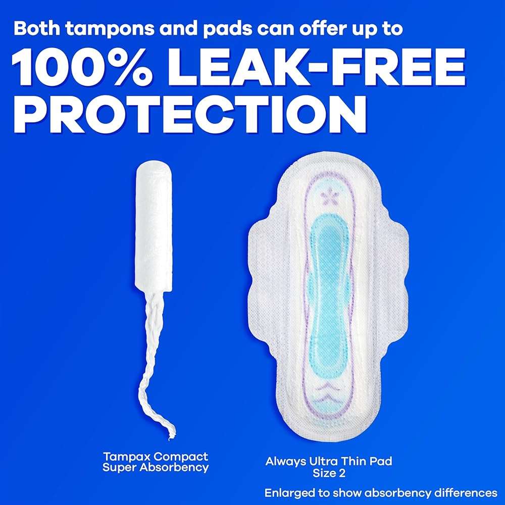 Tampax Compact Pearl Tampons Multipack, with LeakGuard Braid & Extendable Applicator, Regular/Super Absorbency, Compact Extendable Applicator, Unscented, 30 Count - Image 4