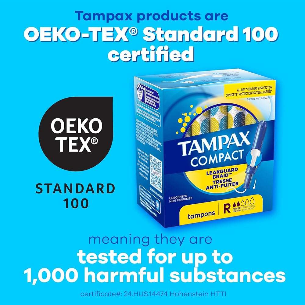 Tampax Compact Pearl Tampons Multipack, with LeakGuard Braid & Extendable Applicator, Regular/Super Absorbency, Compact Extendable Applicator, Unscented, 30 Count - Image 5