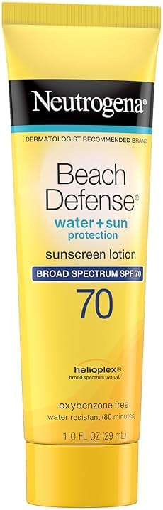 Neutrogena Beach Defense Water Resistant Sunscreen Body Lotion with Broad Spectrum SPF 70, Oil-Free, PABA-Free & Fast-Absorbing, Oxybenzone-Free, Travel Size, 1 oz, 48 Pack - Image 5