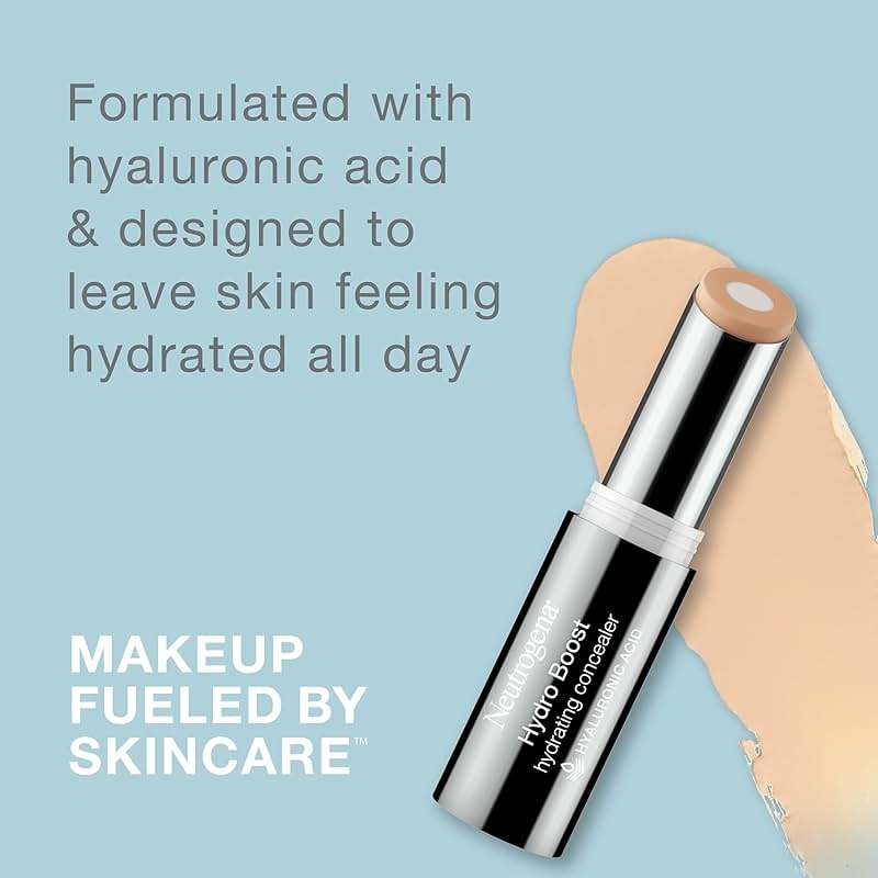 Neutrogena Hydro Boost Hydrating Concealer Stick, Oil-Free, Lightweight Cover-Up Makeup with Hyaluronic Acid Refreshes Dry Skin & Provides Buildable Coverage, 10 Fair, 0.12 Oz - Image 3