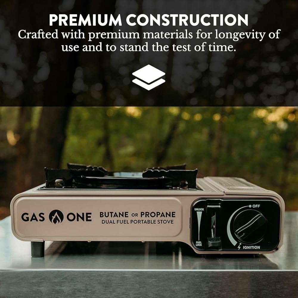 Gas One GS-3400P Propane or Butane Stove Dual Fuel Stove Portable Camping Stove - Patented - with Carrying Case Great for Emergency Preparedness Kit - Image 5
