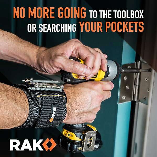 RAK Magnetic Wristband for Tools - Premium Tool Belt for Holding Screws Nails with Powerful Magnets, Birthday Gifts for Men, Cool Gadgets Stuff Gifts for Dad, Husband, Grandpa, Handyman, Him - Image 3