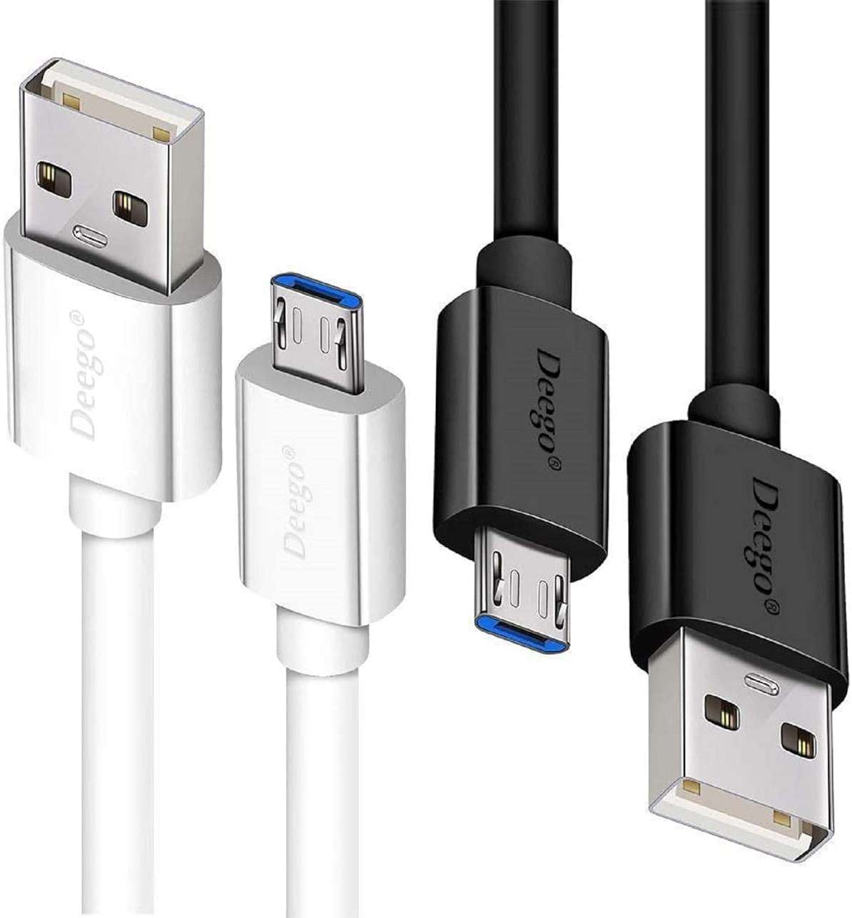 DEEGO Micro USB Cable, 2Pack Extra Long Android Charger Cable 10Ft 6Ft, Charger Cord Fast Android USB Charging Cable Compatible with Samsung Galaxy S7 Edge S6 S5 and More - Image 1