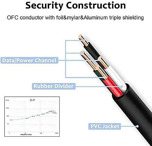 DEEGO Micro USB Cable, 2Pack Extra Long Android Charger Cable 10Ft 6Ft, Charger Cord Fast Android USB Charging Cable Compatible with Samsung Galaxy S7 Edge S6 S5 and More - Image 3